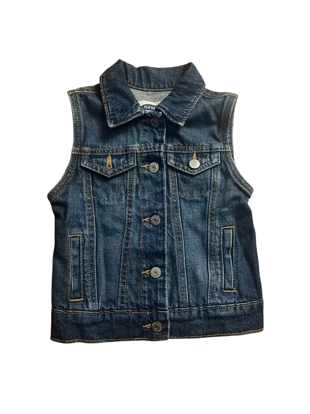 Old Navy Dark Blue Denim Sleeveless Jacket